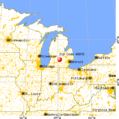 Potterville, MI (48876) map from a distance