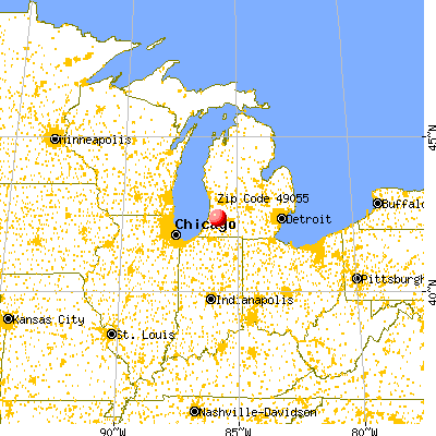 Gobles, MI (49055) map from a distance