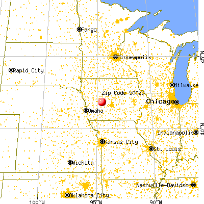 Bayard, IA (50029) map from a distance