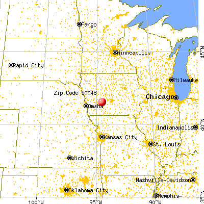Casey, IA (50048) map from a distance