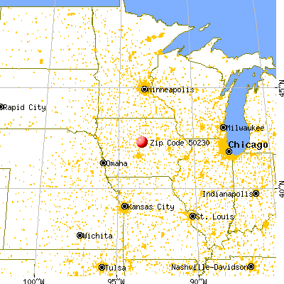 Radcliffe, IA (50230) map from a distance