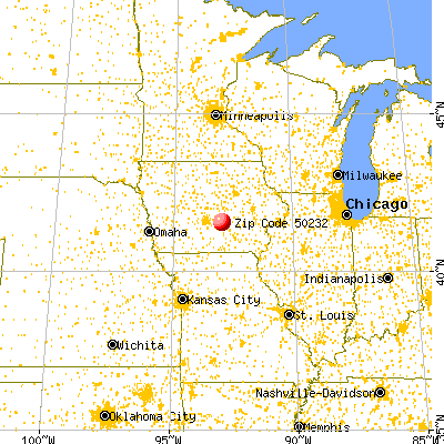 Reasnor, IA (50232) map from a distance