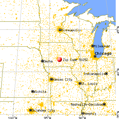 Swan, IA (50252) map from a distance