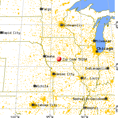 Le Roy, IA (50264) map from a distance