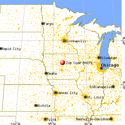 Williams, IA (50271) map from a distance