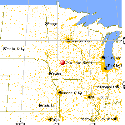 Fort Dodge, IA (50501) map from a distance