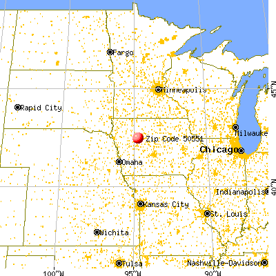 Jolley, IA (50551) map from a distance