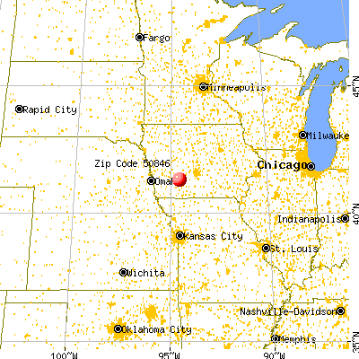 Fontanelle, IA (50846) map from a distance