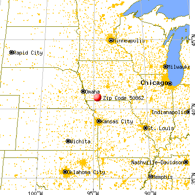 Sharpsburg, IA (50862) map from a distance