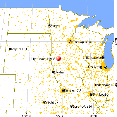 Linn Grove, IA (51033) map from a distance