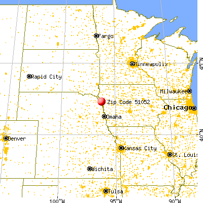 Salix, IA (51052) map from a distance