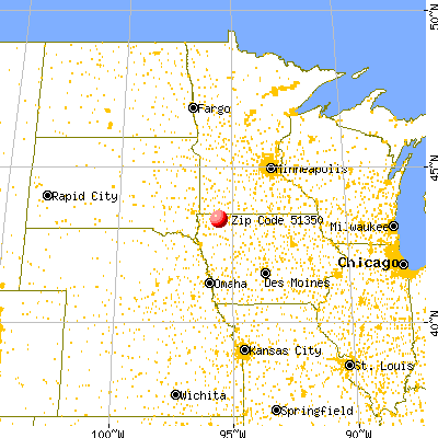 Melvin, IA (51350) map from a distance