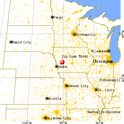 Irwin, IA (51446) map from a distance