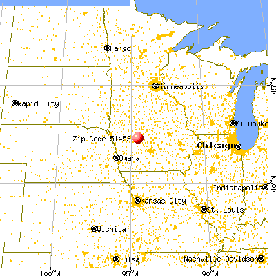 Lohrville, IA (51453) map from a distance