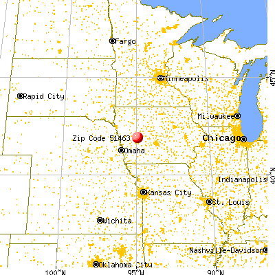 Templeton, IA (51463) map from a distance