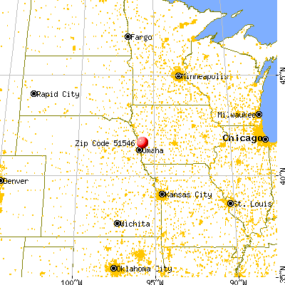 Logan, IA (51546) map from a distance