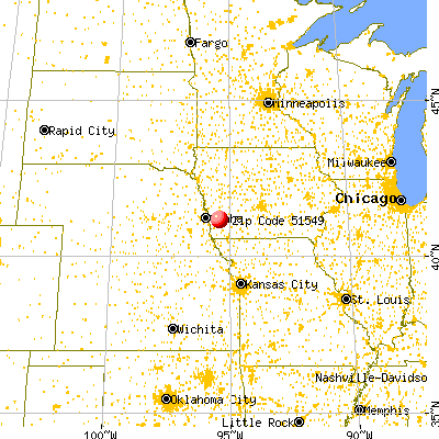 Macedonia, IA (51549) map from a distance