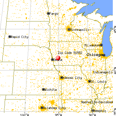 Marne, IA (51552) map from a distance