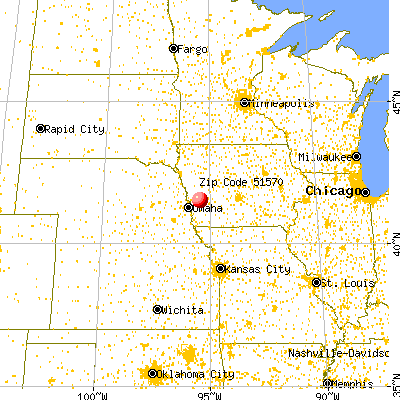 Shelby, IA (51570) map from a distance