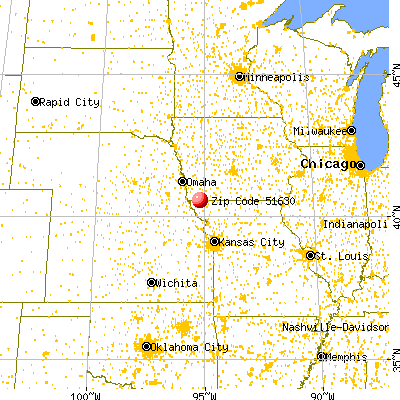 College Springs, IA (51630) map from a distance