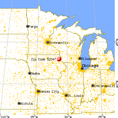 Farmersburg, IA (52047) map from a distance