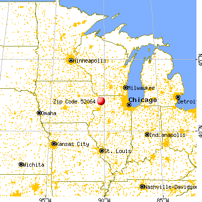 Miles, IA (52064) map from a distance