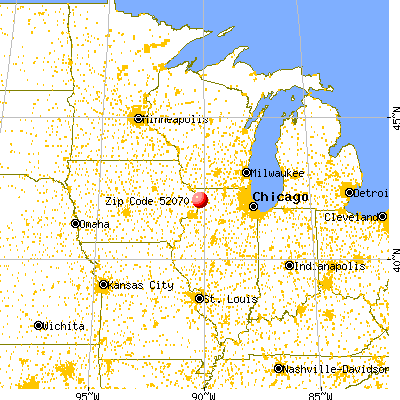 Sabula, IA (52070) map from a distance