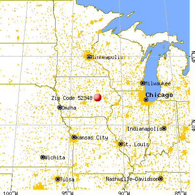 Vining, IA (52348) map from a distance