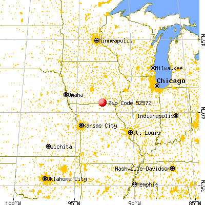 Moulton, IA (52572) map from a distance