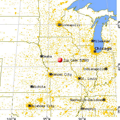 Promise City, IA (52583) map from a distance