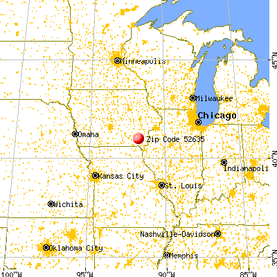 Lockridge, IA (52635) map from a distance