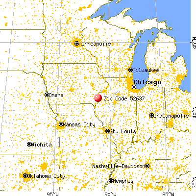 Mediapolis, IA (52637) map from a distance