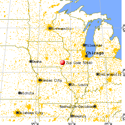 Morning Sun, IA (52640) map from a distance