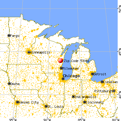 New Holstein, WI (53061) map from a distance