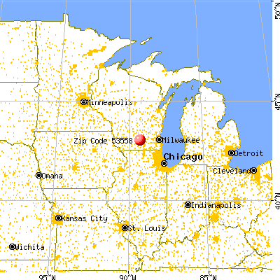 McFarland, WI (53558) map from a distance