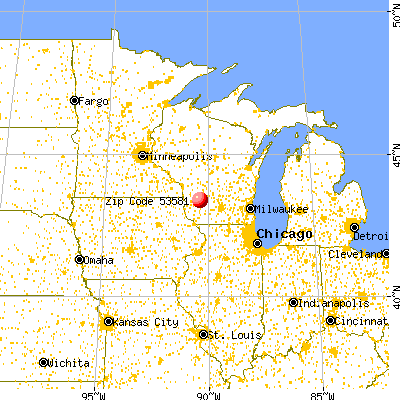 Richland Center, WI (53581) map from a distance