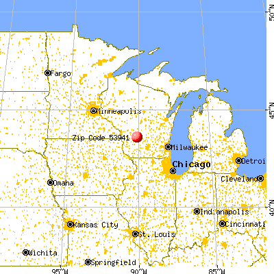 Lime Ridge, WI (53941) map from a distance