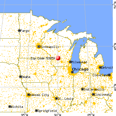 Reedsburg, WI (53959) map from a distance