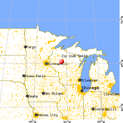 Gilman, WI (54433) map from a distance
