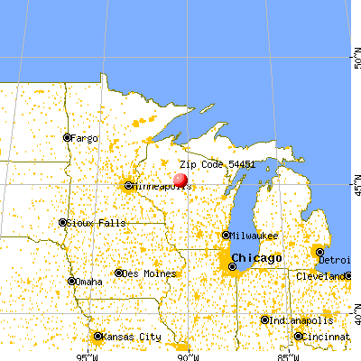 Medford, WI (54451) map from a distance