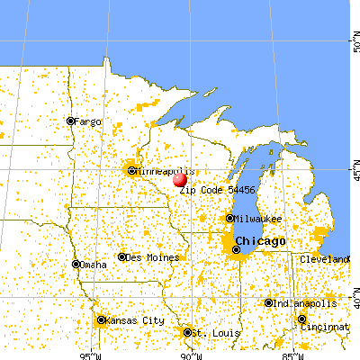 Neillsville, WI (54456) map from a distance