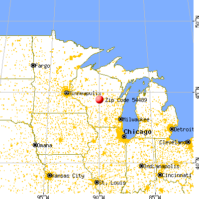 Vesper, WI (54489) map from a distance