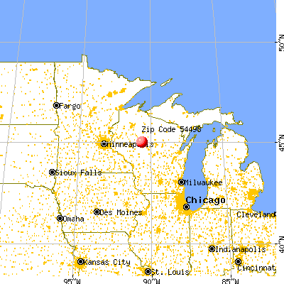 Withee, WI (54498) map from a distance