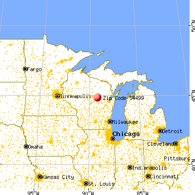 Wittenberg, WI (54499) map from a distance