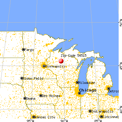 Catawba, WI (54515) map from a distance