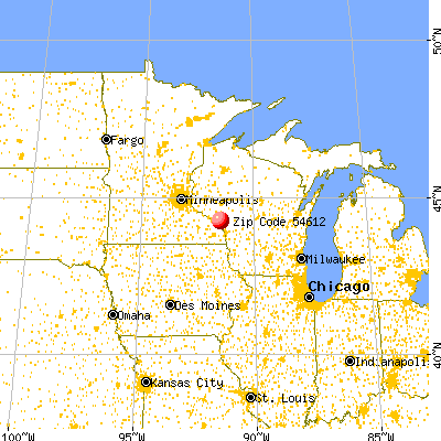 Arcadia, WI (54612) map from a distance