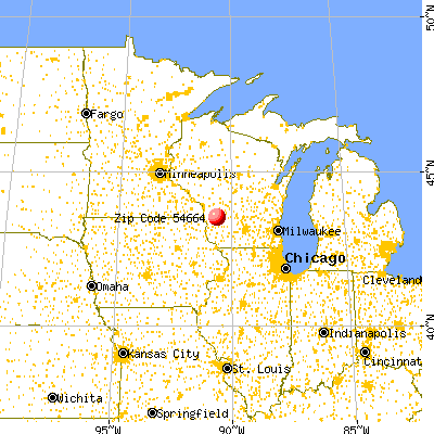 Viola, WI (54664) map from a distance