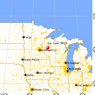 Chetek, WI (54728) map from a distance