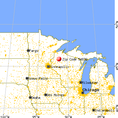 Reserve, WI (54876) map from a distance