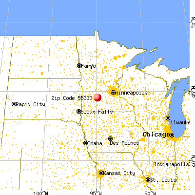 Franklin, MN (55333) map from a distance